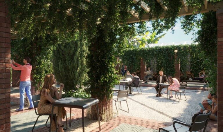 Un espace de lecture extérieur pour la bibliothèque Louis Nucéra