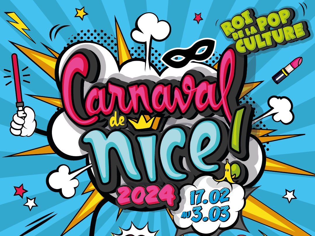 "Roi de la pop culture" Découvrez l'affiche du carnaval de Nice 2024