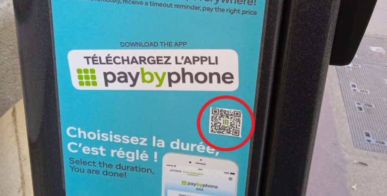 Attention aux faux QR Codes sur les horodateurs de Nice 